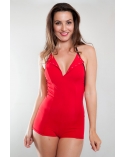 Combi short décolleté profond, Odessa, rouge « PROMO »