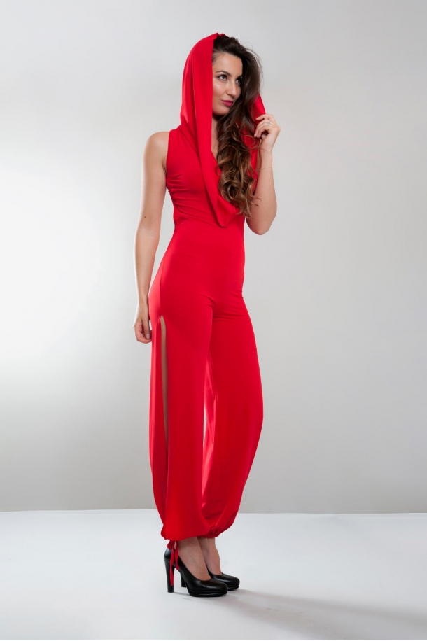 Grand classique combi capuche, Aladin, rouge