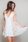 Robe sexy robe très évasée blanc, NATACHA « PROMO »