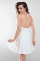 Robe sexy robe trés évasée blanc, NATACHA
