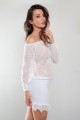 Robe épaules nues dentelle blanc Sylvie